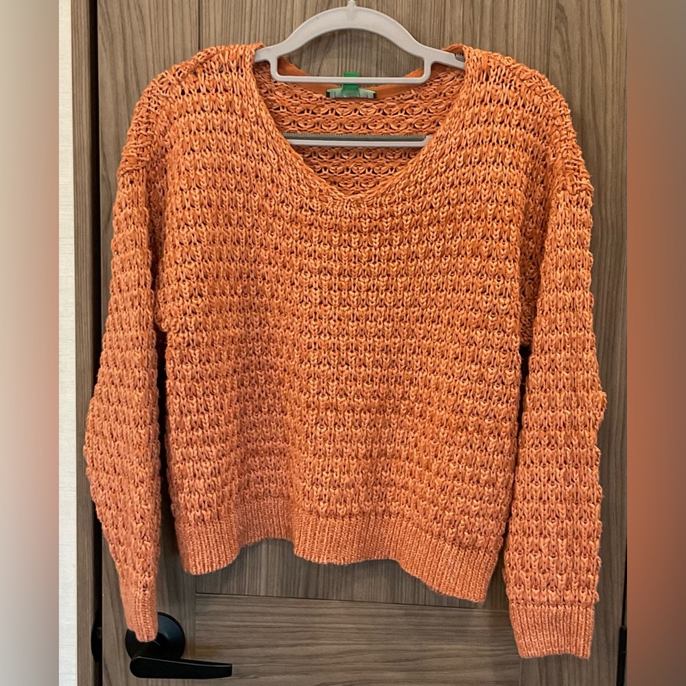 DIP Womens V Neck Long Sleeve 100% Acrylic Sweater Size XS